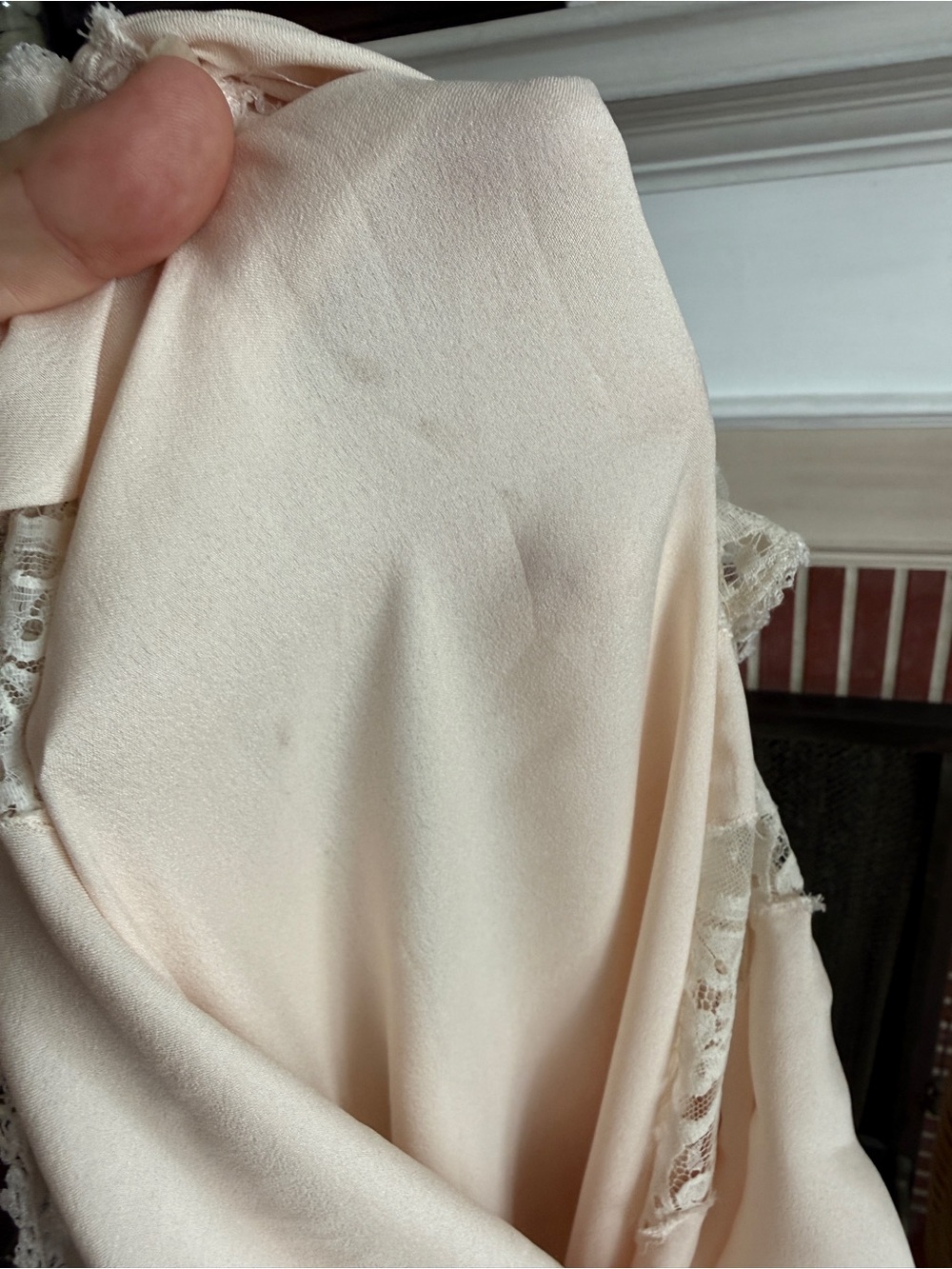 Vintage Christian Dior flirty lace trim long nightie Large - Picture 14 of 16